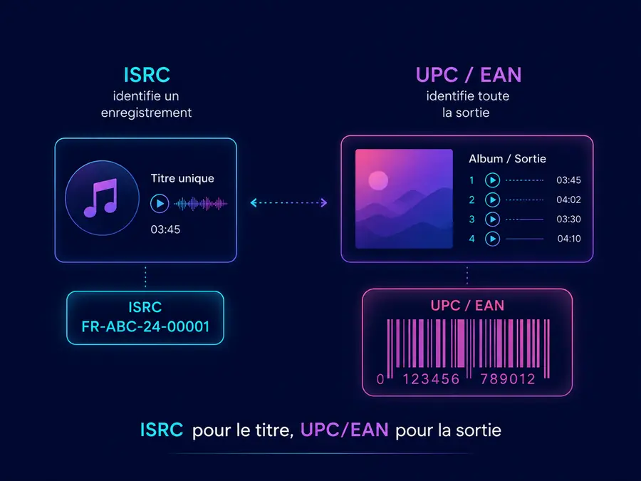 différence entre isrc, upc et ean
