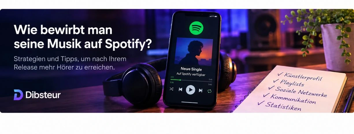 Promotion deiner Musik auf Spotify mit Künstlerprofil, Playlists, sozialen Netzwerken und Statistiken