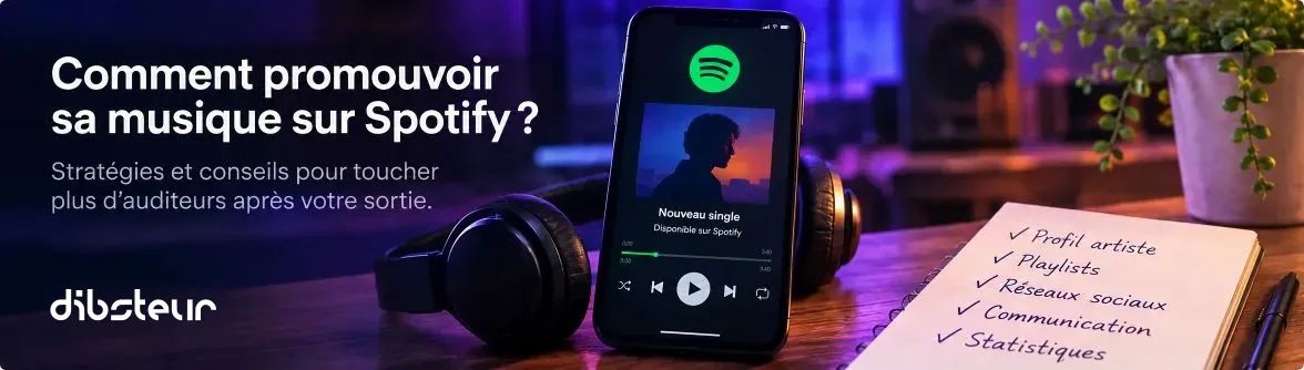 Promouvoir sa musique sur Spotify : profil artiste, playlists, réseaux sociaux et statistiques