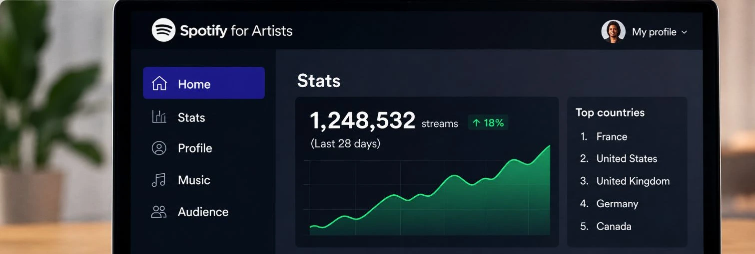 Audience and track performance statistics in Spotify for Artists