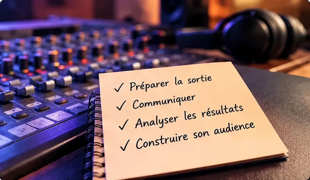 Checklist de promotion : préparer la sortie, communiquer, analyser les résultats et construire son audience