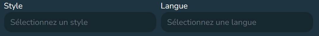 Choosing the style and language of the distribution
