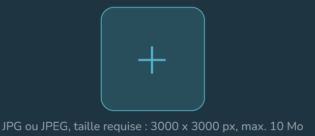 Adding the project cover art in 3000x3000 format